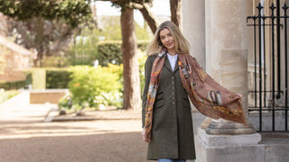 A Head of the Game Mocha Wool Silk Wrap