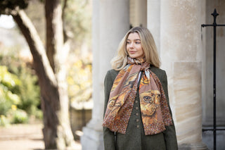 A Head of the Game Mocha Wool Silk Wrap