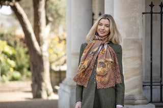 A Head of the Game Mocha Wool Silk Wrap