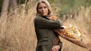 A Head of the Game Mocha Wool Silk Wrap