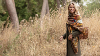 A Head of the Game Mocha Wool Silk Wrap