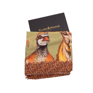 A Head of the Game Fern Green Wool Silk Wrap