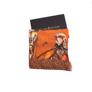 A Head of the Game Burnt Orange Wool Silk Wrap