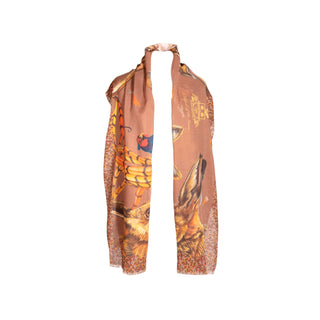 A Head of the Game Mocha Wool Silk Wrap