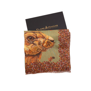 A Head of the Game Fern Green Wool Silk Wrap