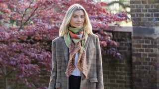 A Head of the Game Fern Green Wool Silk Shawl