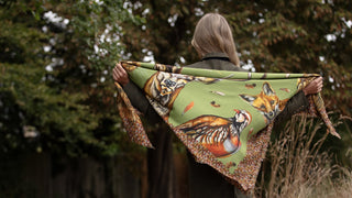 A Head of the Game Fern Green Wool Silk Shawl