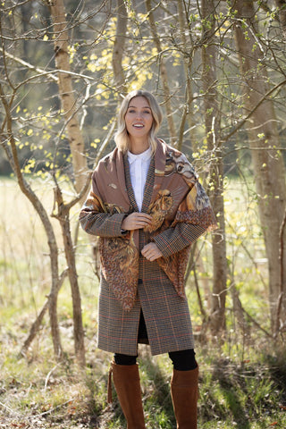 A Head of the Game Mocha Wool Silk Shawl