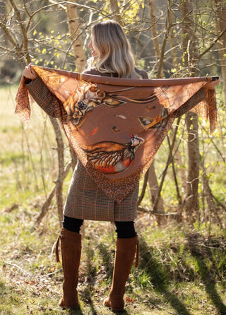 A Head of the Game Mocha Wool Silk Shawl