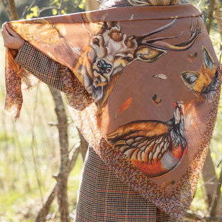 A Head of the Game Mocha Wool Silk Shawl