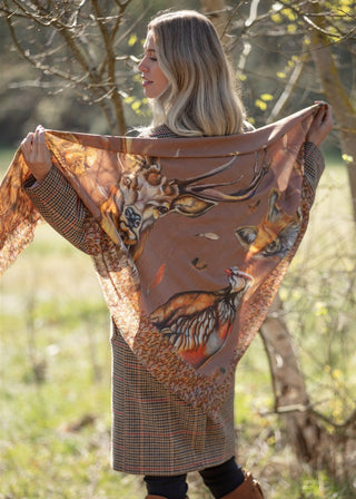 A Head of the Game Mocha Wool Silk Shawl