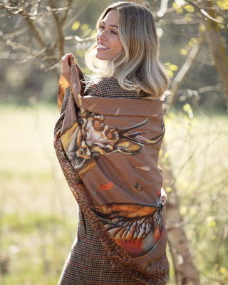 A Head of the Game Mocha Wool Silk Shawl