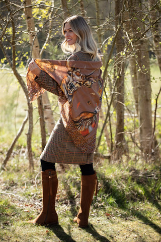 A Head of the Game Mocha Wool Silk Shawl