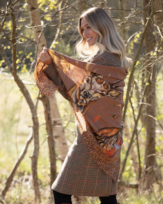 A Head of the Game Mocha Wool Silk Shawl