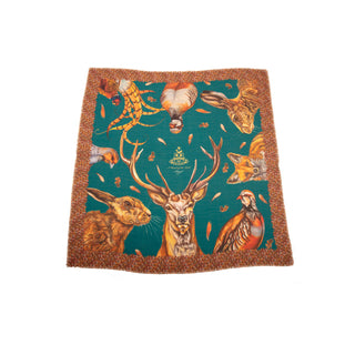 A Head of the Game Teal Wool Silk Shawl