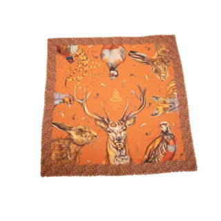 A Head of the Game Burnt Orange Wool Silk Shawl