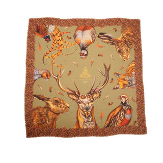 A Head of the Game Fern Green Wool Silk Shawl