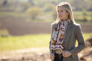 George & Friends Toffee Classic Pure Silk Scarf