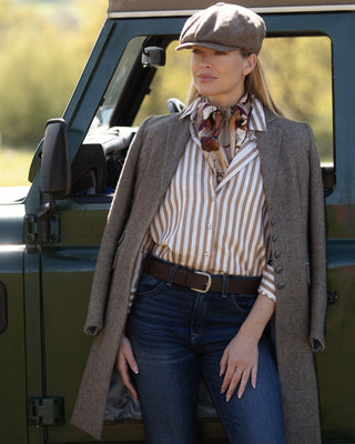 George & Friends Toffee Classic Pure Silk Scarf