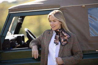 George & Friends Charcoal Narrow Pure Silk Scarf