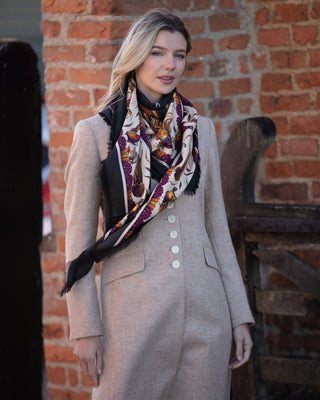 George & Friends Charcoal Wool Silk Shawl