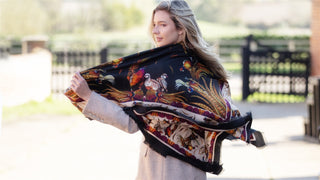 George & Friends Charcoal Wool Silk Shawl