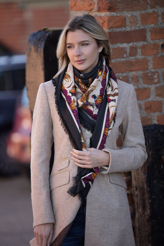 George & Friends Charcoal Wool Silk Shawl