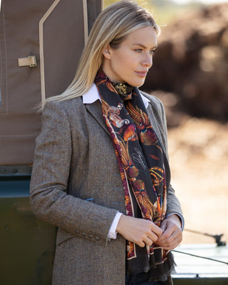 George & Friends Charcoal Wool Silk Wrap