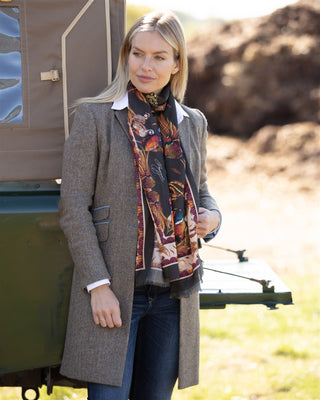 George & Friends Charcoal Wool Silk Wrap