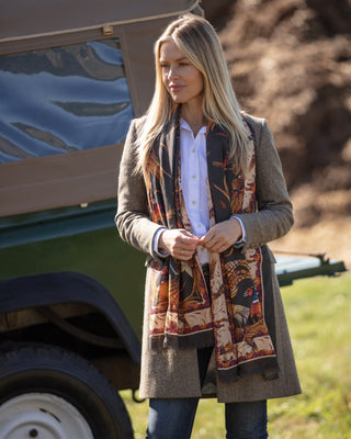 George & Friends Charcoal Wool Silk Wrap