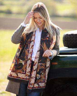 George & Friends Charcoal Wool Silk Wrap