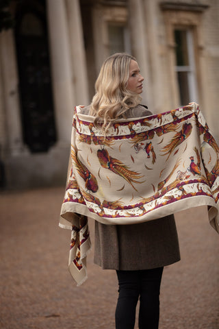 George & Friends Toffee Wool Silk Wrap