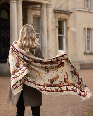 George & Friends Toffee Wool Silk Wrap