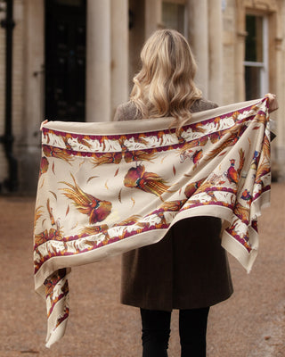 George & Friends Toffee Wool Silk Wrap