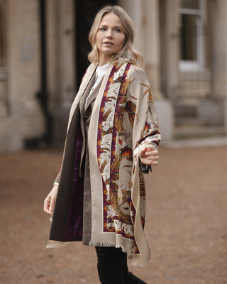 George & Friends Toffee Wool Silk Wrap