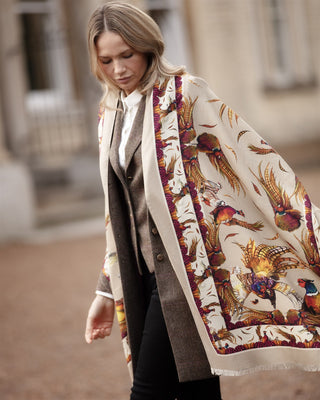 George & Friends Toffee Wool Silk Wrap