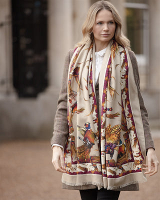 George & Friends Toffee Wool Silk Wrap