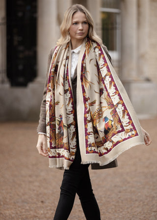 George & Friends Toffee Wool Silk Wrap