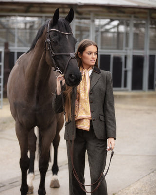 The Joy Ride Galloping Gold Classic Pure Silk Scarf