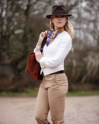 The Joy Ride Noble Navy Classic Pure Silk Scarf