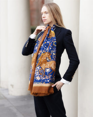 The Joy Ride Noble Navy Wool Silk Wrap