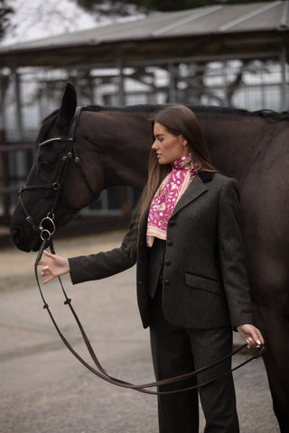 The Joy Ride Portobello Pink Classic Pure Silk Scarf