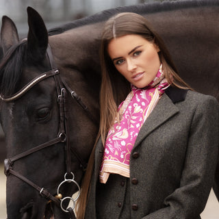 The Joy Ride Portobello Pink Classic Pure Silk Scarf