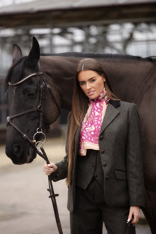 The Joy Ride Portobello Pink Classic Pure Silk Scarf