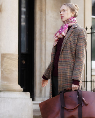 The Joy Ride Portobello Pink Classic Pure Silk Scarf