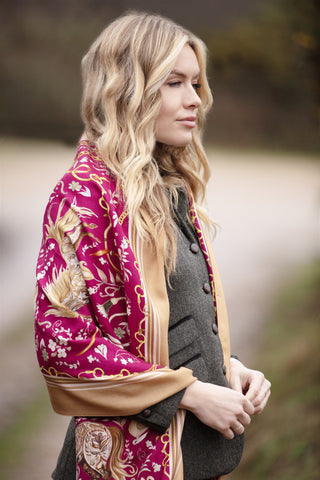 The Joy Ride Portobello Pink Wool Silk Wrap