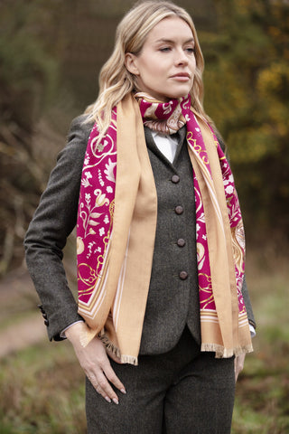 The Joy Ride Portobello Pink Wool Silk Wrap