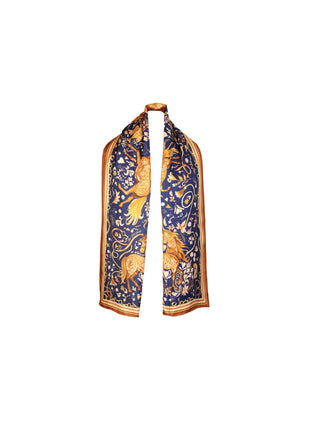 The Joy Ride Noble Navy Classic Pure Silk Scarf