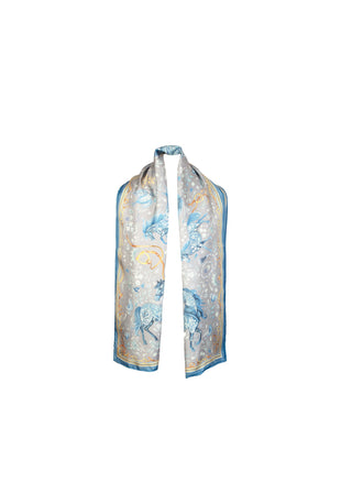 The Joy Ride Liberty Blue Classic Pure Silk Scarf