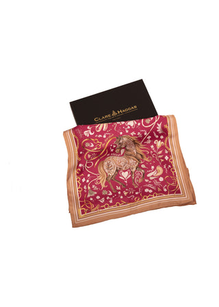 The Joy Ride Portobello Pink Classic Pure Silk Scarf